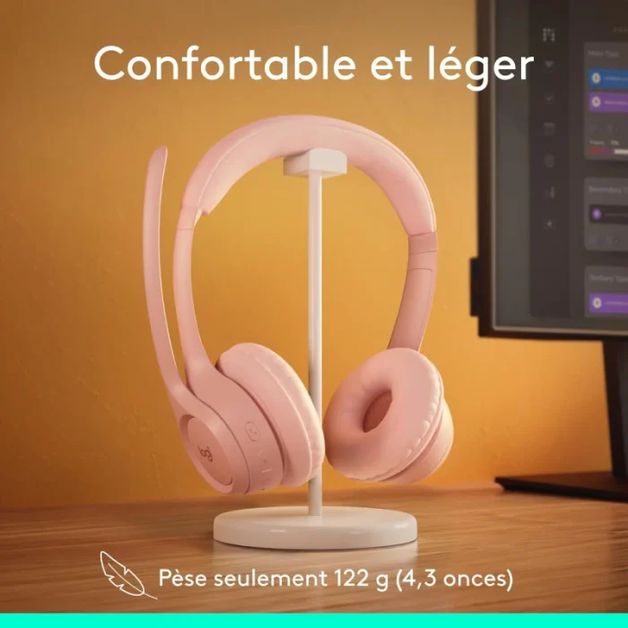 Casque Bluetooth Logitech Zone 300 Rose (981-001412) - Prix Maroc - Linksolutions