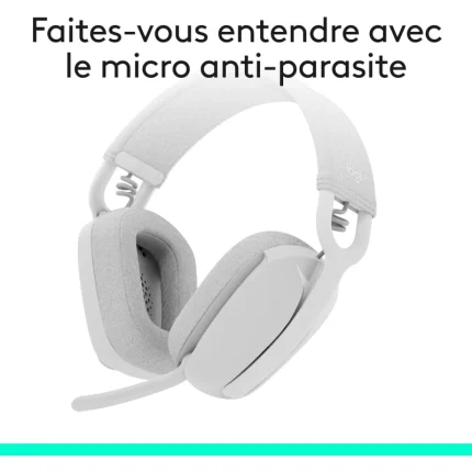 Casque Bluetooth Logitech Zone Vibe 100 Off White (981-001219) - Achat Maroc - Linksolutions