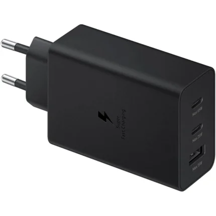 Chargeur Samsung Trio 65W rapide USB-C multi ports Noir (EP-T6530NBEGWW) - Prix Maroc - Linksolutions
