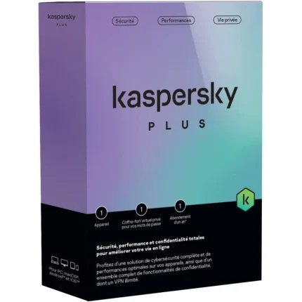 Logiciel antivirus Kaspersky Plus 1 appareil 1 an (KL10428BAFS-25FFPMAG) - Prix moins cher - Linksolutions