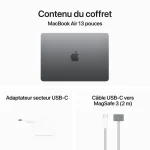 MacBook Air 13 (Puce M3) (16Go/256Go SSD) – Gris Sidéral (MC8G4FN/A) - Prix Maroc - Linksolutions