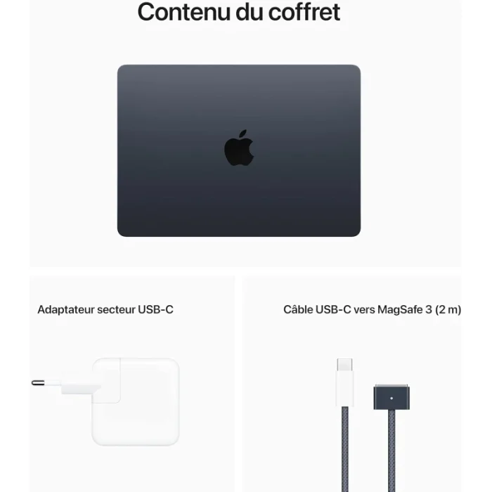 MacBook Air 13.6 (Puce M2) (8Go/256Go SSD) – Gris (MLXW3FN) - Prix Maroc - Linksolutions