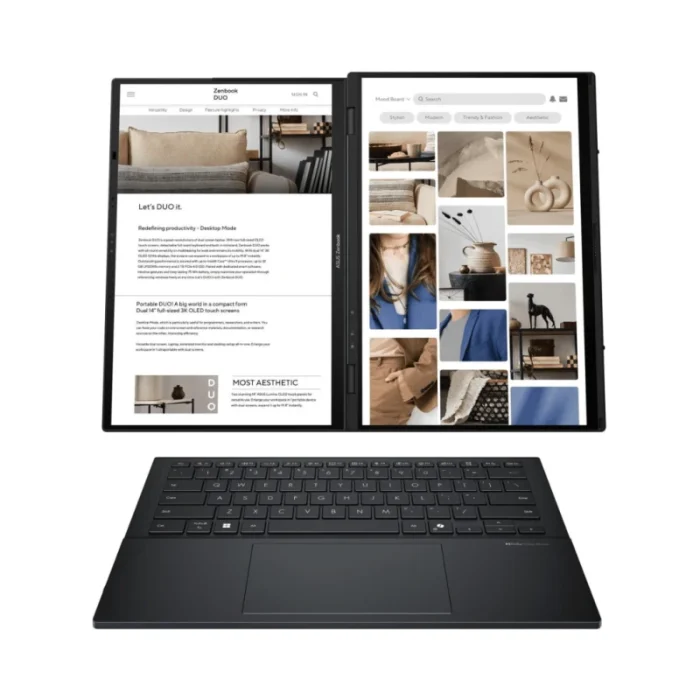 PC portable ASUS Zenbook Duo UX8406CA 14&Prime; – Ultra 7-255H Inkwell Grey (90NB14X1-M00J10) - Achat Maroc - Linksolutions