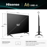 Smart TV Hisense 50 pouces UHD 4K VIDAA (HIS50A6Q) - Prix moins cher - Linksolutions