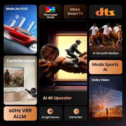 Smart TV Hisense 55 pouces UHD 4K VIDAA (HIS55A6Q) - Achat Maroc - Linksolutions