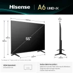 Smart TV Hisense 55 pouces UHD 4K VIDAA (HIS55A6Q) - Achat Maroc - Linksolutions