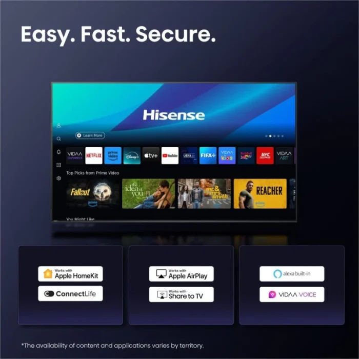 Smart TV Hisense 65 pouces UHD 4K VIDAA (HIS65A6Q) - Prix moins cher - Linksolutions
