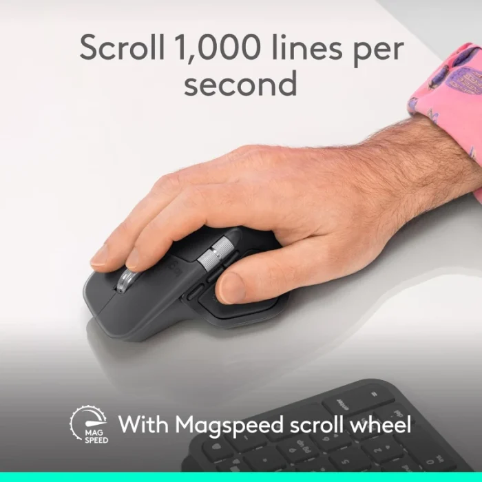Souris Logitech MX Master 4 sans fil Bluetooth Graphite (910-007562) - Achat Maroc - Linksolutions