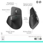 Souris Logitech MX Master 4 sans fil Bluetooth Graphite (910-007562) - Achat Maroc - Linksolutions