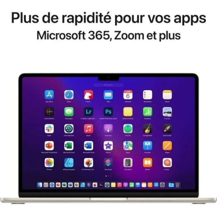 apple macbook air m2 13,6″ 8go 256go or stellaire (mly13fn)