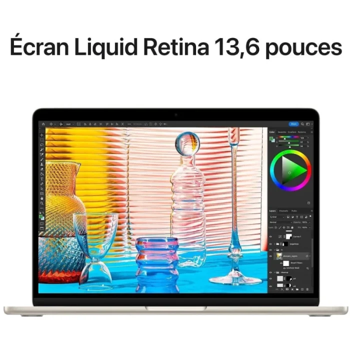 apple macbook air m2 13,6″ 8go 256go or stellaire (mly13fn)