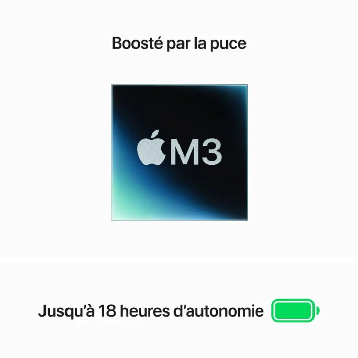 apple macbook air m3 13″ (2024) 16go 256go lumière stellaire (mc8j4fn/a)