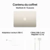 apple macbook air m3 13″ (2024) 16go 256go lumière stellaire (mc8j4fn/a)