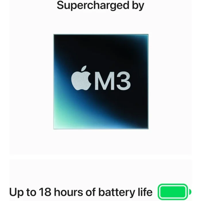 apple macbook air m3 13″ (2024) 16go 256go minuit (mc8k4fn/a)