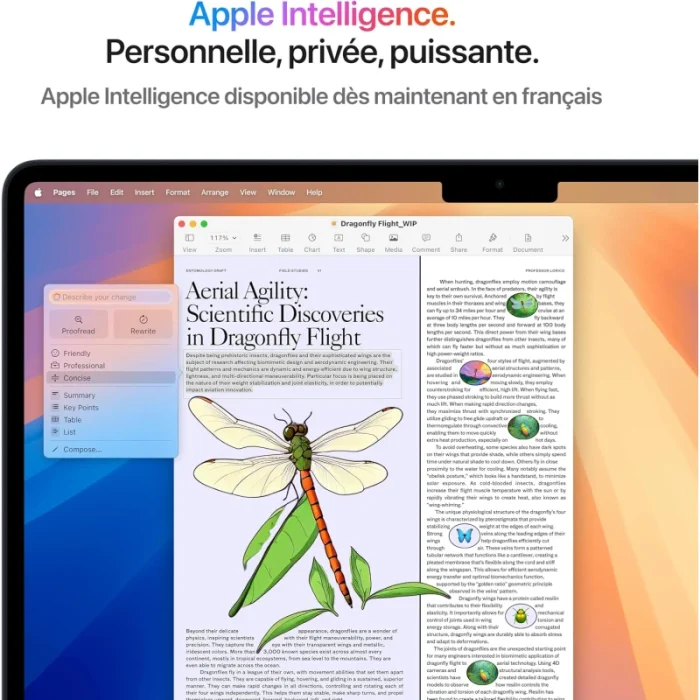 apple macbook air m4 13″ (2025) 16go 256go lumière stellaire (mw0y3fn/a)