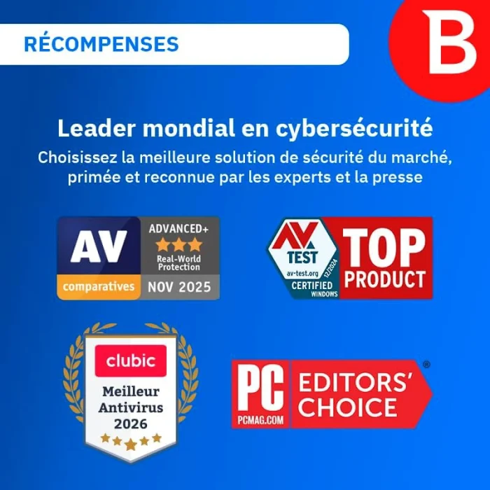 bitdefender total security antivirus 3 appareils 1 an (cr ts 3 12exfr)