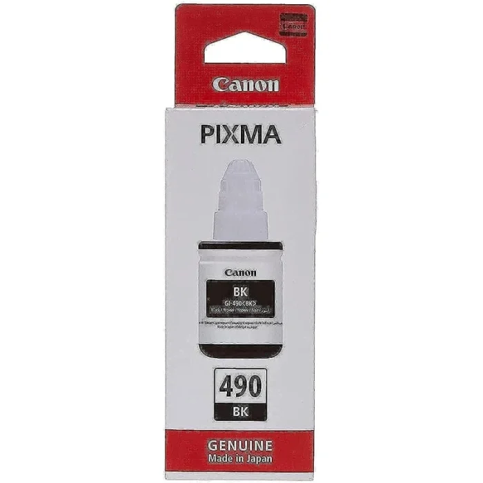 bouteille d’encre canon gi 490 bk noir encre originale (0663c001ac)