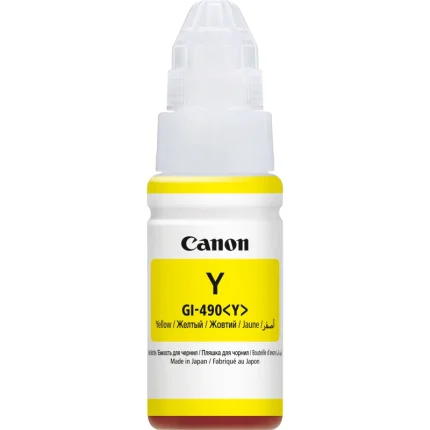 bouteille d’encre canon gi 490 jaune encre originale (0666c001ac)
