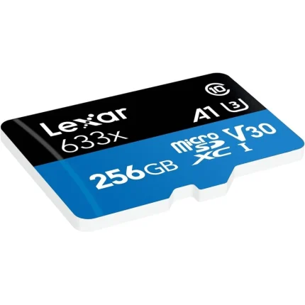 Carte mémoire microSD LEXAR 633X 256GB UHS-I 100MB/s avec adaptateur (LSDMI256BB633A) - Prix Maroc - Linksolutions