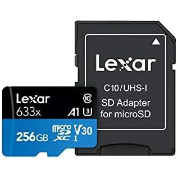 Carte mémoire microSD LEXAR 633X 256GB UHS-I 100MB/s avec adaptateur (LSDMI256BB633A) - Achat Maroc - Linksolutions