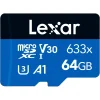 Carte mémoire microSD LEXAR 633X 64GB UHS-I 100MB/s (LMS0633064G-BNNNG) - Prix moins cher - Linksolutions