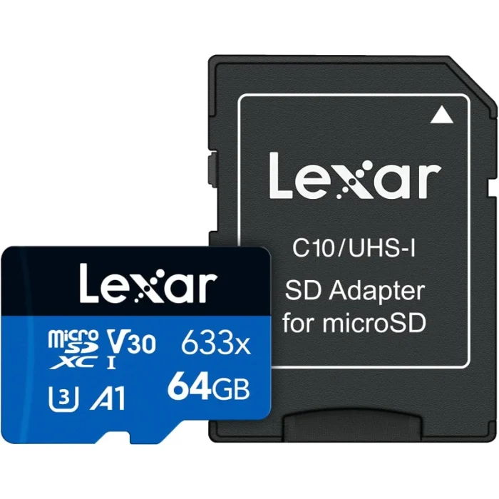 Carte mémoire microSD LEXAR 633X 64GB UHS-I 100MB/s (LMS0633064G-BNNNG) - Achat Maroc - Linksolutions