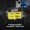 Carte mémoire microSD LEXAR Gold 128GB UHS-II 280MB/s 100MB/s (LMSGOLD128G-BNNNG) - Prix Maroc - Linksolutions