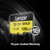 Carte mémoire microSD LEXAR Gold 128GB UHS-II 280MB/s 100MB/s (LMSGOLD128G-BNNNG) - Prix moins cher - Linksolutions