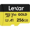 Carte mémoire microSD LEXAR Gold 256GB UHS-II 280MB/s 180MB/s (LMSGOLD256G-BNNNG) - Prix moins cher - Linksolutions
