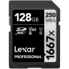 Carte mémoire SD LEXAR 1667X 128GB UHS-II 250MB/s 120MB/s (LSD128CB1667) - Prix moins cher - Linksolutions