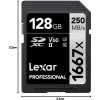 Carte mémoire SD LEXAR 1667X 128GB UHS-II 250MB/s 120MB/s (LSD128CB1667) - Prix Maroc - Linksolutions