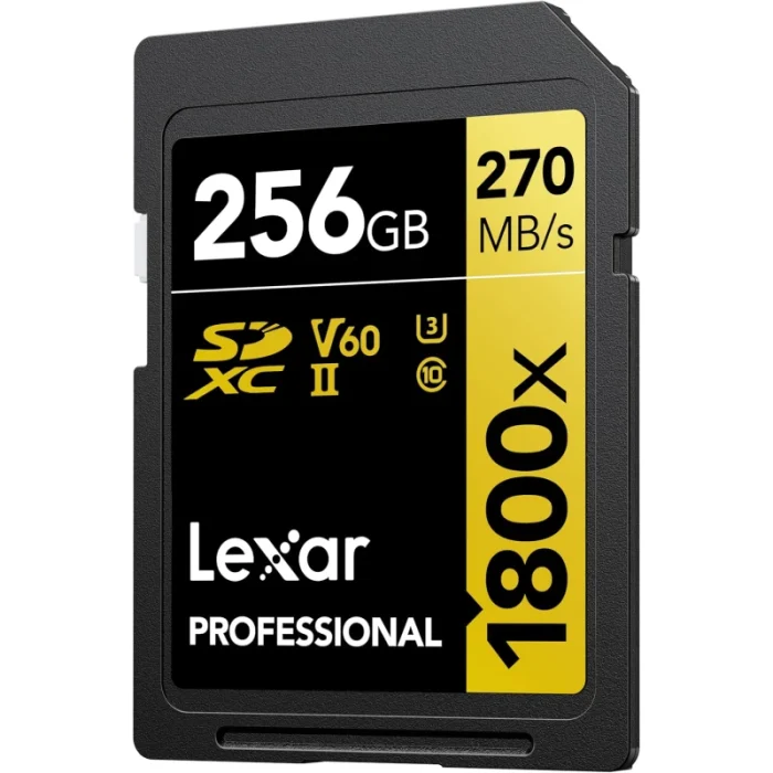 Carte mémoire SD LEXAR 1800X 256GB UHS-II 280MB/s 205MB/s (LSD1800256G-BNNNG) - Prix moins cher - Linksolutions