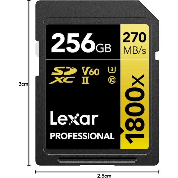 Carte mémoire SD LEXAR 1800X 256GB UHS-II 280MB/s 205MB/s (LSD1800256G-BNNNG) - Prix Maroc - Linksolutions
