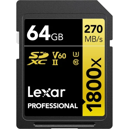 Carte mémoire SD LEXAR 1800X 64GB UHS-II 280MB/s 205MB/s (LSD1800064G-BNNNG) - Prix Maroc - Linksolutions