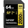 Carte mémoire SD LEXAR 2000X 64GB UHS-II 300MB/s 260MB/s (LSD2000064G-BNNNG) - Achat Maroc - Linksolutions