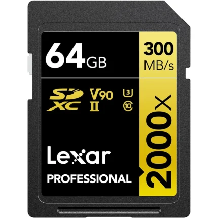 Carte mémoire SD LEXAR 2000X 64GB UHS-II 300MB/s 260MB/s (LSD2000064G-BNNNG) - Achat Maroc - Linksolutions