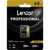 Carte mémoire SD LEXAR 2000X 64GB UHS-II 300MB/s 260MB/s (LSD2000064G-BNNNG) - Achat Maroc - Linksolutions