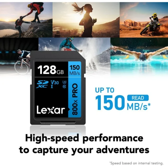 Carte mémoire SD LEXAR 800X Pro 128GB UHS-I 150MB/s (LSD0800P128G-BNNNG) - Achat Maroc - Linksolutions