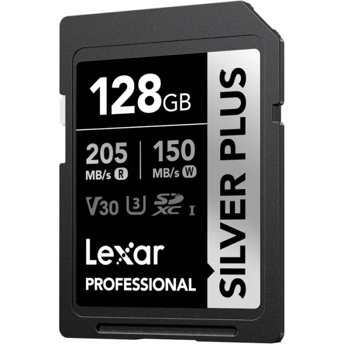 Carte mémoire SD LEXAR Silver Plus 128GB UHS-I 205MB/s (LSDSIPL128G-BNNNG) - Prix moins cher - Linksolutions