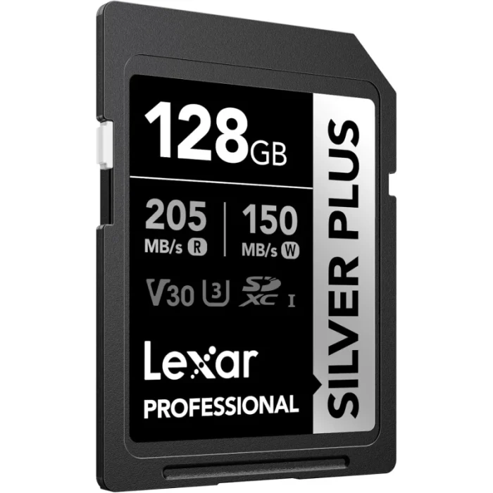 Carte mémoire SD LEXAR Silver Plus 128GB UHS-I 205MB/s (LSDSIPL128G-BNNNG) - Prix Maroc - Linksolutions