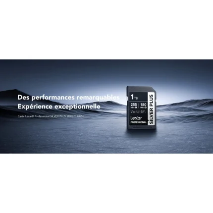 Carte mémoire SD LEXAR Silver Plus 256GB UHS-I 205MB/s (LSDSIPL256G-BNNNG) - Prix Maroc - Linksolutions