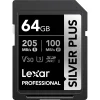 Carte mémoire SD LEXAR Silver Plus 64GB UHS-I 205MB/s (LSDSIPL064G-BNNNG) - Achat Maroc - Linksolutions
