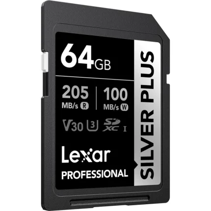 Carte mémoire SD LEXAR Silver Plus 64GB UHS-I 205MB/s (LSDSIPL064G-BNNNG) - Achat Maroc - Linksolutions