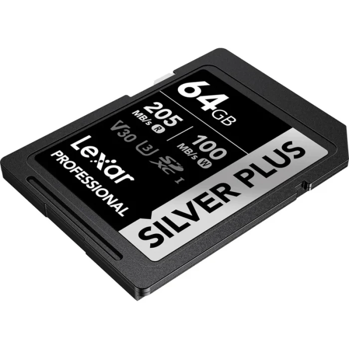 Carte mémoire SD LEXAR Silver Plus 64GB UHS-I 205MB/s (LSDSIPL064G-BNNNG) - Prix Maroc - Linksolutions