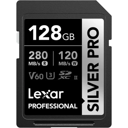 Carte mémoire SD LEXAR Silver Pro 128GB UHS-II 280MB/s (LSDSIPR128G-BNNNG) - Achat Maroc - Linksolutions