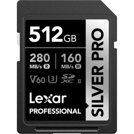 Carte mémoire SD LEXAR Silver Pro 512GB UHS-II 280MB/s (LSDSIPR512G-BNNNG) - Prix Maroc - Linksolutions