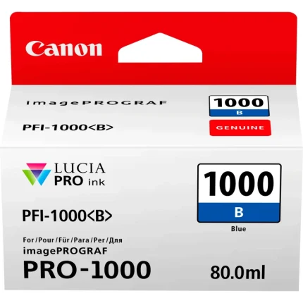 cartouche d'encre canon pfi 1000 bleu original (0555c001aa)
