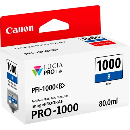 cartouche d'encre canon pfi 1000 bleu original (0555c001aa)