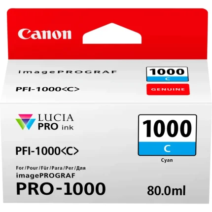 cartouche d'encre canon pfi 1000 cyan original (0547c001aa)