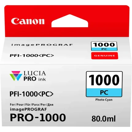 cartouche d'encre canon pfi 1000 photo cyan original (0550c001aa)